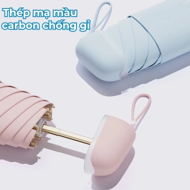 Ô Gấp Mini Che Nắng Che Mưa Chống UV, Chống Thấm Nước Kèm Túi Vải Tiện Lợi - 209k 8