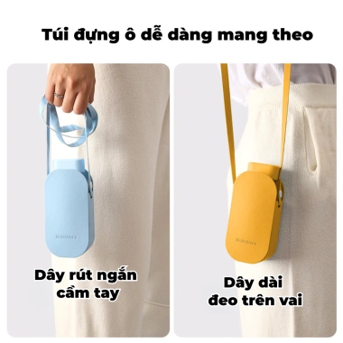 Ô Gấp Mini Che Nắng Che Mưa Chống UV, Chống Thấm Nước Kèm Túi Vải Tiện Lợi - 209k 9