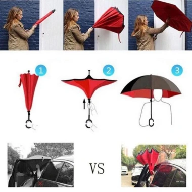 Ô Gấp Ngược Đi Ô Tô Kiểu Nhật Tiện Lợi, Bảo Vệ An Toàn, Giá Chỉ 119.119 VND 5