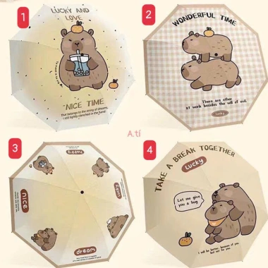 Ô Hình Capybara Chuột Nâu Dễ Thương - Gấp Gọn Tiện Lợi, Chống Nước, FREE SHIP, Giá ưu đãi 83.996₫ 8