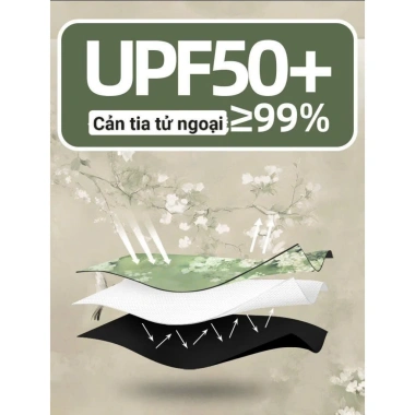Ô hoa 8 nan mở cơ truyền thống UV UPF50+ chống nắng mưa, bền chắc, gấp gọn, mở tay tiện lợi 8