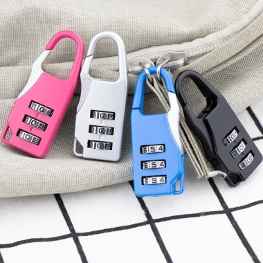 Ổ khóa 3 số mini móc bấm - Khóa balo, vali du lịch không chìa khóa, chỉ 15.000₫