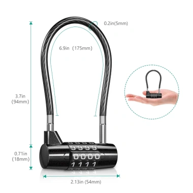 Ổ khóa 4 chữ số ORIA - Chống nước, dùng cho phòng tập, vali - 143k