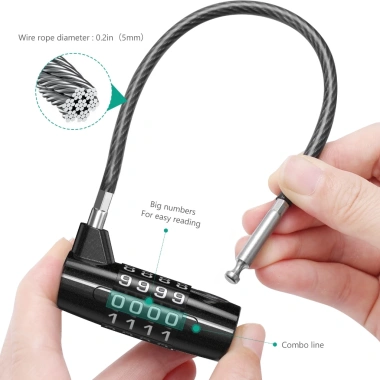 Ổ khóa 4 chữ số ORIA - Chống nước, dùng cho phòng tập, vali - 143k