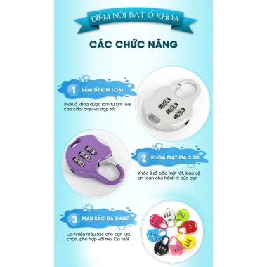 Ổ khóa du lịch mini cho balô, vali, hành lý – Bảo mật cao, giá chỉ 25.000đ