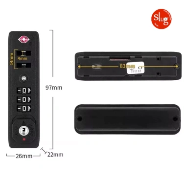 Ổ khóa hành lý vali TSA 007 mật khẩu 3 số - Khóa gắn chìm, giá chỉ 155.000₫