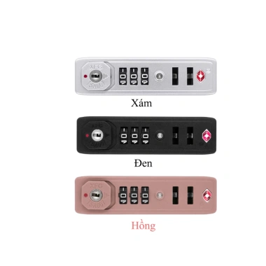 Ổ khóa hành lý vali TSA 007 mật khẩu 3 số - Khóa gắn chìm, giá chỉ 155.000₫