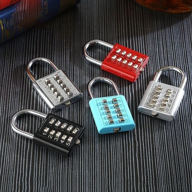 Ổ khóa mã số inox chống sét dạng bấm - Khóa balo, vali, túi xách tiện dụng, 30.999 VND 4
