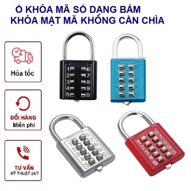 Ổ Khóa mini đa năng 8/10 số - Khóa vali du lịch bảo mật, giá chỉ 33.999₫