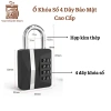 Ổ Khóa Số 4 Dãy Bảo Mật Cao Cấp - Vali, Balo, Locker, Ngăn Kéo - 105.000 2