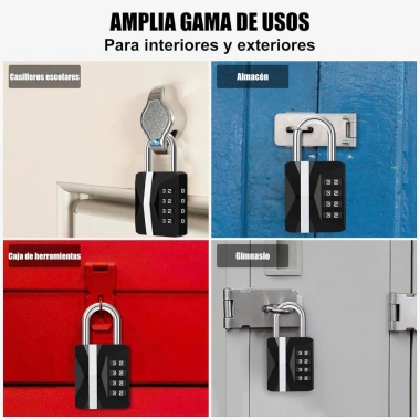 Ổ Khóa Số 4 Dãy Bảo Mật Cao Cấp - Vali, Balo, Locker, Ngăn Kéo - 105.000