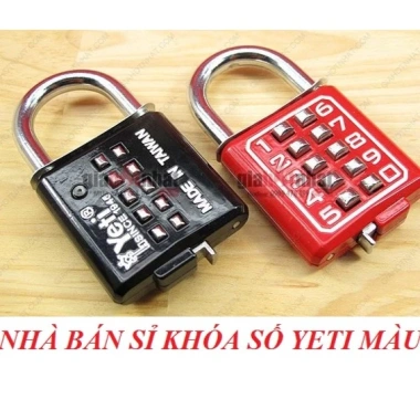 Ổ khóa số bấm YETI 10 số 40mm L116 chính hãng, 3 màu đỏ đen trắng, giảm giá 20% 2