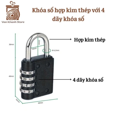 Ổ khóa số mini 4 số an toàn, tiện lợi cho tủ, phòng gym, xe đạp - Giá chỉ 85.000đ 9