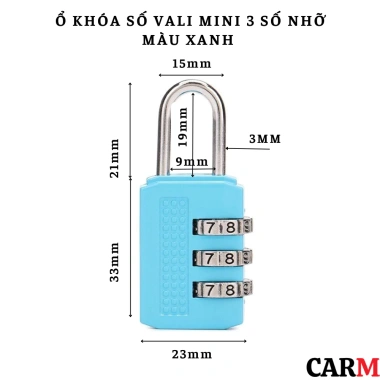 Ổ khóa số mini CarMax Khóa vali 4 chữ số xoay, không chìa, nhỏ gọn, giá 29.000₫ 9