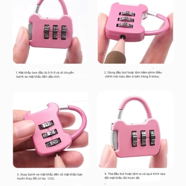 Ổ khóa số mini đáng yêu Chamara mật khẩu 3 chữ số - Mini size, giá chỉ 20.000₫