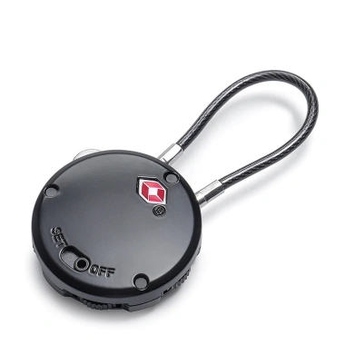 Ổ khóa số mini hình tròn TSA007 - Hộp kim kẽm, dây cước chắc, an toàn vali, 109.000đ
