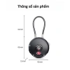 Ổ khóa số mini hình tròn TSA007 - Hộp kim kẽm, dây cước chắc, an toàn vali, 109.000đ 4