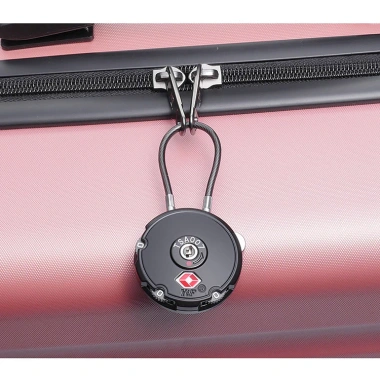 Ổ khóa số mini hình tròn TSA007 - Hộp kim kẽm, dây cước chắc, an toàn vali, 109.000đ