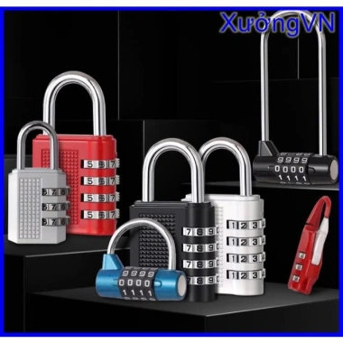 Ổ khoá số mini xoay 4 chữ số, không chìa khóa, vali, tủ đồ, túi xách Giá 18.800₫