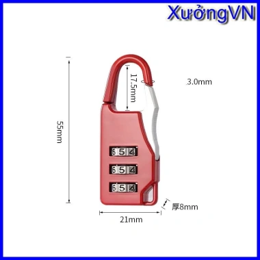 Ổ khoá số mini xoay 4 chữ số, không chìa khóa, vali, tủ đồ, túi xách Giá 18.800₫