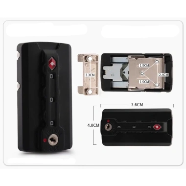 Ổ khóa số TSA chính hãng cho vali khung nhôm KM02 - Bảo mật cao, dễ lắp 42.000đ