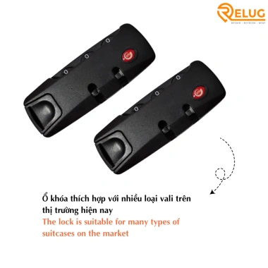 Ổ khóa số vali gắn thân, dùng cho vali nhựa và vải, bảo mật cao, chỉ 40.000₫ 5