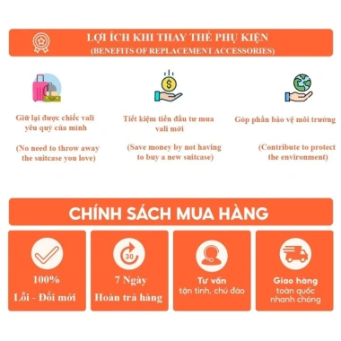 Ổ khóa số vali gắn thân, dùng cho vali nhựa và vải, bảo mật cao, chỉ 40.000₫ 9