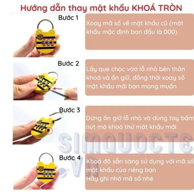 Ổ khóa số vali mini 3 số cao cấp - Bảo vệ hành lý, giảm còn 33.000₫ (giá gốc 39.600₫) 6 Ổ khóa số vali mini 3 số cao cấp - Bảo vệ hành lý, giảm còn 33.000₫ (giá gốc 39.600₫) 6