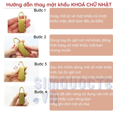 Ổ khóa số vali mini 3 số cao cấp - Bảo vệ hành lý, giảm còn 33.000₫ (giá gốc 39.600₫)