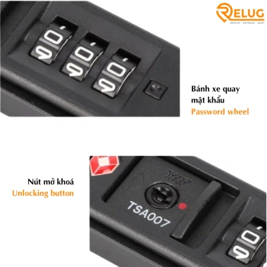 Ổ khóa số vali TSA - An toàn, bảo mật cao, lắp đặt dễ dàng tại nhà, thay thế nhanh, giá 35.000₫ 4