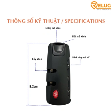 Ổ khóa số vali TSA bảo mật cao, dễ thay thế tại nhà - Giảm giá còn 30.000₫