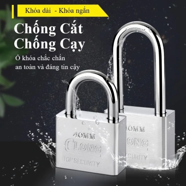 Ổ khóa thép không gỉ BDECOR inox - chống trộm, cạy, cắt, cưa cho cửa & vali, 33k 5