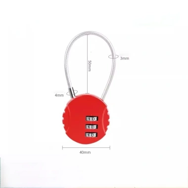 Ổ khóa tròn 3 số - Khóa dây cáp du lịch chống trộm, dễ dùng, giá chỉ 32.000đ