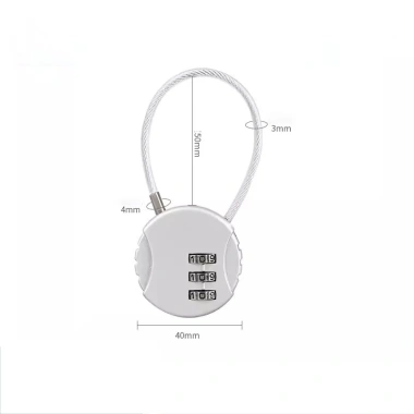 Ổ khóa tròn 3 số - Khóa dây cáp du lịch chống trộm, dễ dùng, giá chỉ 32.000đ