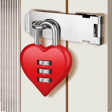 Ổ khóa TSA hình trái tim màu đỏ, bảo mật cho ba lô và vali du lịch, 33.025₫ 3