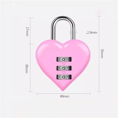 Ổ khóa TSA hình trái tim màu đỏ, bảo mật cho ba lô và vali du lịch, 33.025₫ 6