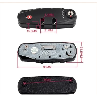 Ổ khóa TSA007 66mm mật khẩu 3 chữ số mới - Bảo mật cao, giá ưu đãi 119.000₫ (giá gốc 146.370₫)