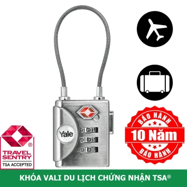 Ổ khóa vali du lịch Yale YTP3/32/350/1 TSA màu bạc 299.000 đồng giảm 19% 2