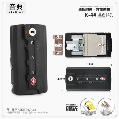 Ổ khóa vali TSA007 K004 mật khẩu - Bảo mật cao, giá ưu đãi 168.706₫