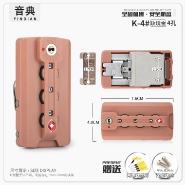 Ổ khóa vali TSA007 K004 mật khẩu - Bảo mật cao, giá ưu đãi 168.706₫ 4 Ổ khóa vali TSA007 K004 mật khẩu - Bảo mật cao, giá ưu đãi 168.706₫ 4