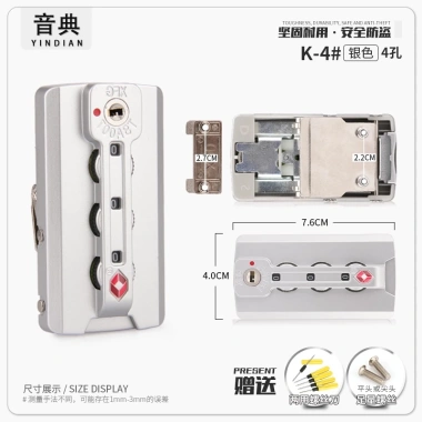 Ổ khóa vali TSA007 K004 mật khẩu - Bảo mật cao, giá ưu đãi 168.706₫