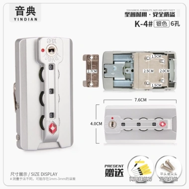 Ổ khóa vali TSA007 K004 mật khẩu - Bảo mật cao, giá ưu đãi 168.706₫ 10 Ổ khóa vali TSA007 K004 mật khẩu - Bảo mật cao, giá ưu đãi 168.706₫ 10
