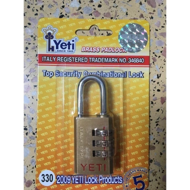 Ổ khóa vali, tủ, cửa YETI NO.330 - 3 phân 3 số mật khẩu tự đổi, đồng thau
