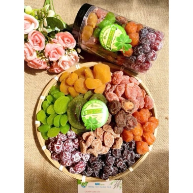 Ô Mai Xí Muội Đào, Kiwi Mix 9 Loại - Mứt Sấy Dẻo Cao Cấp, Ngon Chua Ngọt, Hộp 1kg Giá 125k
