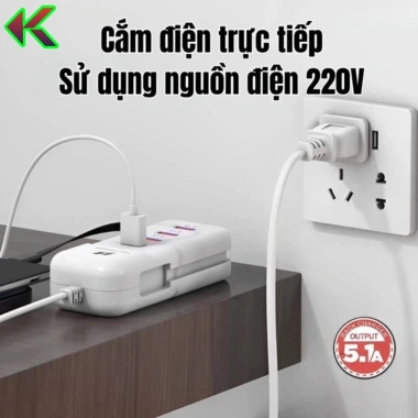 Ổ sạc 5 cổng USB Type‑C đa thiết bị, an toàn, tiện dụng – chỉ 39.999₫ 3 Ổ sạc 5 cổng USB Type‑C đa thiết bị, an toàn, tiện dụng – chỉ 39.999₫ 3