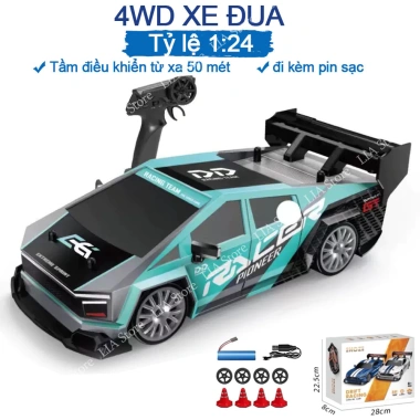 Ô Tô Drift RC 1:24 Đèn LED Pin Sạc Tay Điều Khiển + Phụ Kiện P12 – 310.000đ 2