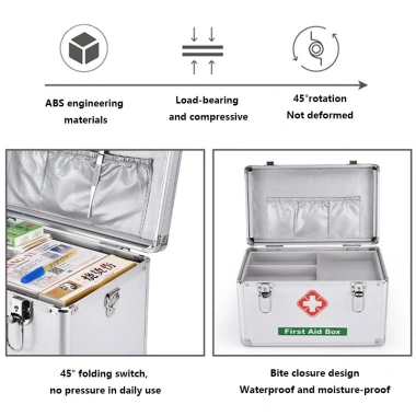 OIMI Hộp Thuốc Hợp Kim Nhôm Đa Lớp Dung Lượng Cao - Bộ Sơ Cứu Gia Đình, 378.000₫ 4