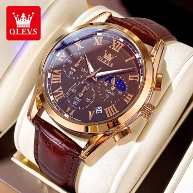 OLEVS Đồng hồ nam chính hãng dây da lịch tinh tế, phát sáng, giảm giá 528k (giá gốc 639k) 10