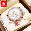 OLEVS Đồng hồ nữ chính hãng dây da thật, lịch phát sáng, chống thấm nước - giá 513.000 VND