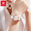OLEVS Đồng hồ nữ chính hãng dây da thật, lịch phát sáng, chống thấm nước - giá 513.000 VND 3